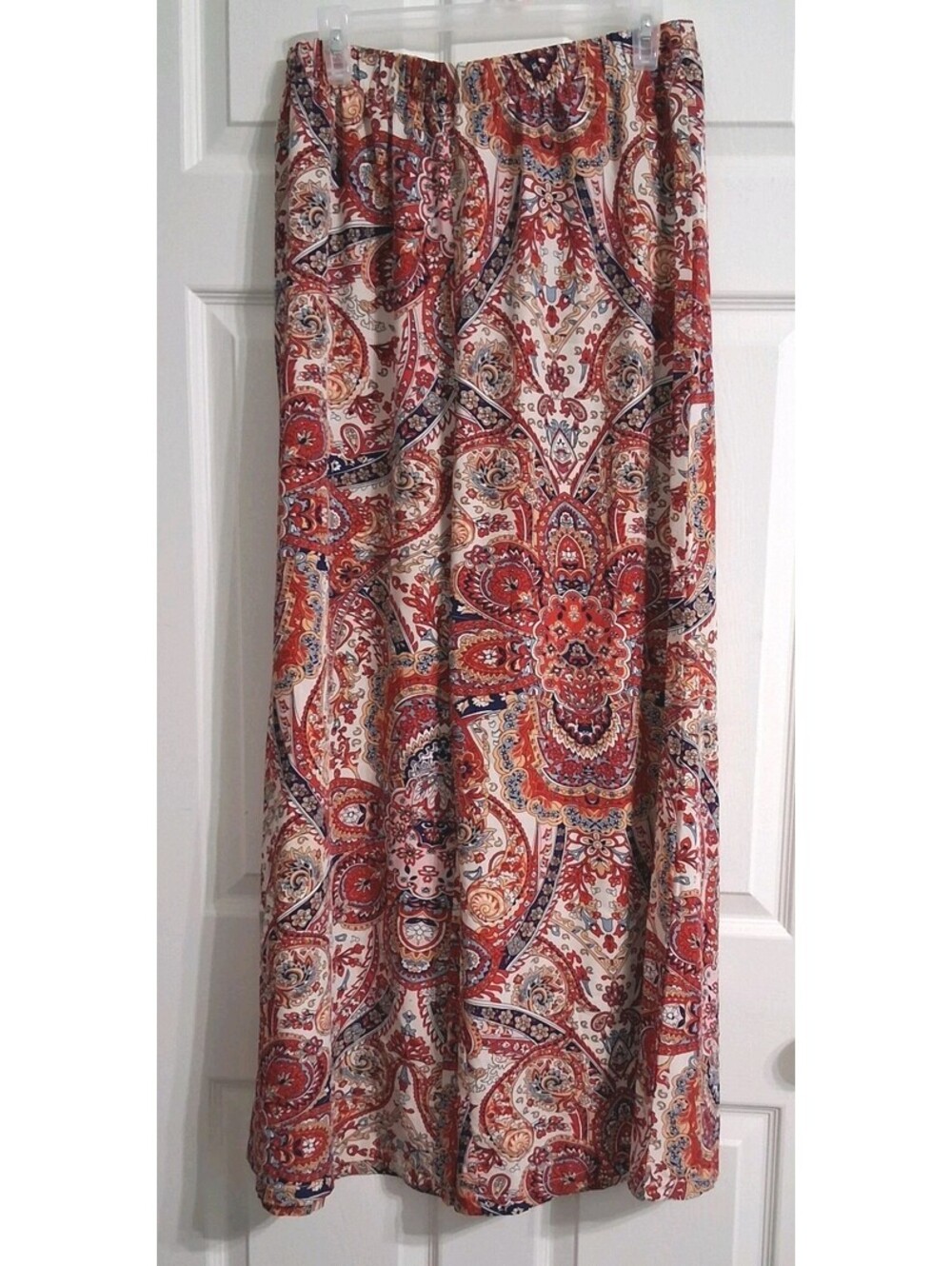 Paisly Palazzo Pants, Pullon, Elastic Waist, Size 10, EUC
